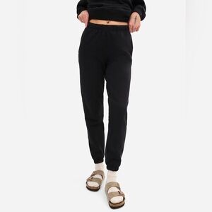 MATE the label Organic Fleece Relaxed Pocket Sweatpant Jet Black SMALL